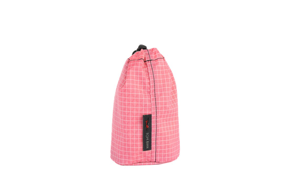 A Size 1 Sakura (pale pink with white grid) 200 Halcyon Travel Stuff Sack.